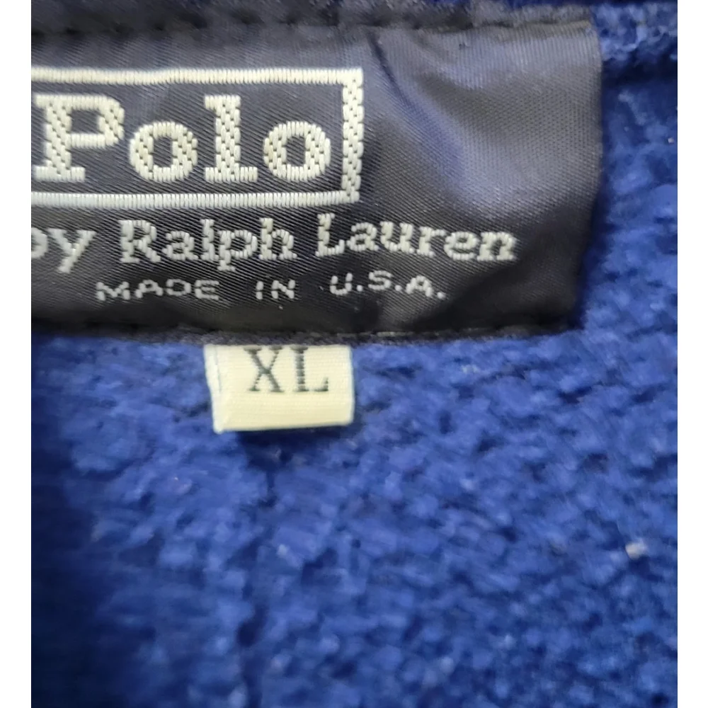 Vintage Polo Ralph Lauren Quarter-Zip Pullover Sweatshirt Size XL Men's